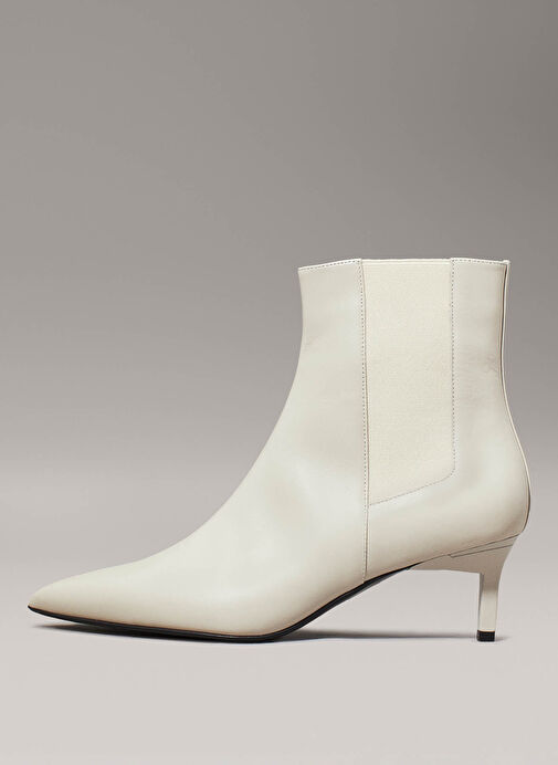Calvin Klein Açık Bej Kadın Deri Topuklu Bot HW0HW02230ACE - Görsel 3