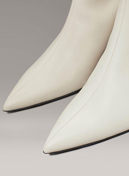 Calvin Klein Açık Bej Kadın Deri Topuklu Bot HW0HW02230ACE - Görsel 6