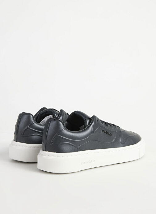 Calvin Klein Siyah Kadın Deri Sneaker HW0HW02249BEH - Görsel 4