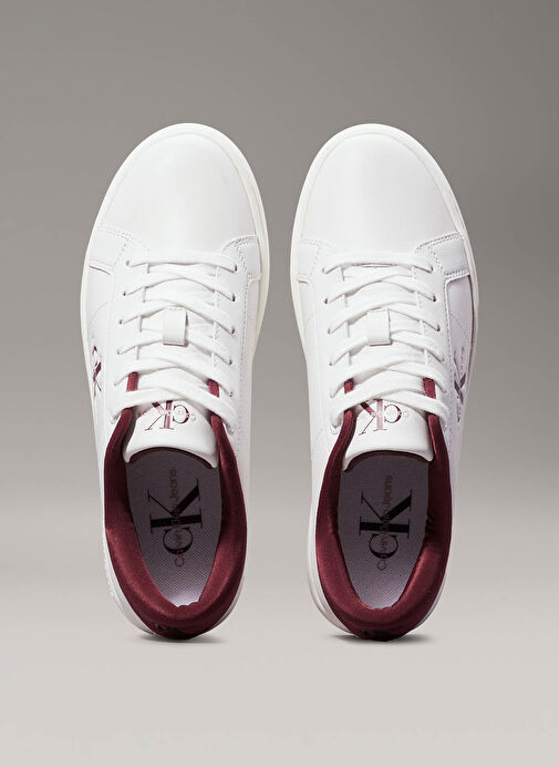 Calvin Klein Jeans Beyaz Kadın Deri Sneaker YW0YW014440K6 - Görsel 4