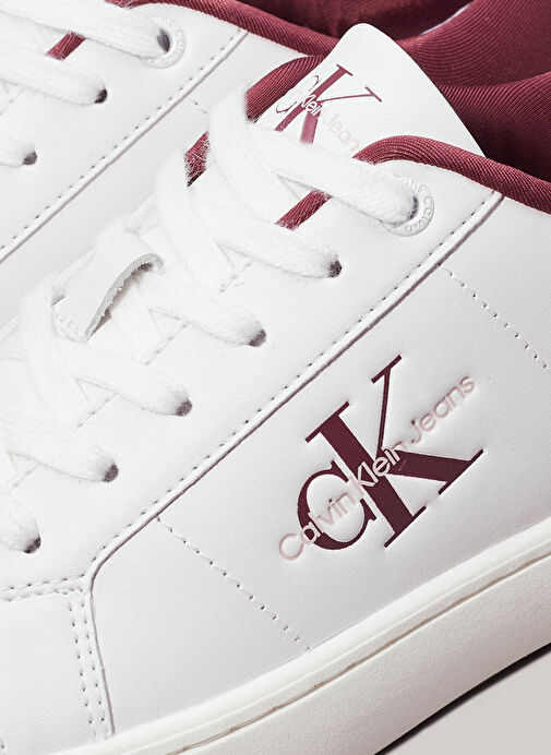 Calvin Klein Jeans Beyaz Kadın Deri Sneaker YW0YW014440K6 - Görsel 5