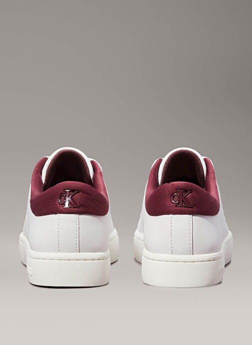 Calvin Klein Jeans Beyaz Kadın Deri Sneaker YW0YW014440K6 - Görsel 6