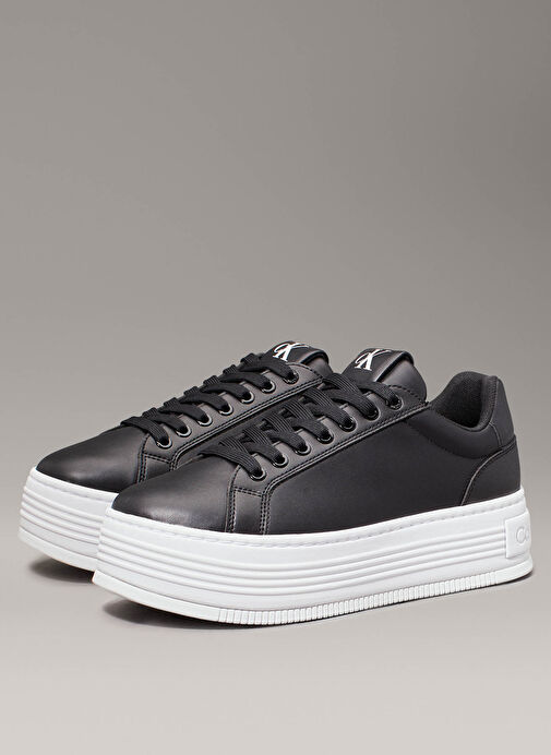 Calvin Klein Siyah Kadın Deri Sneaker YW0YW015890GM - Görsel 3