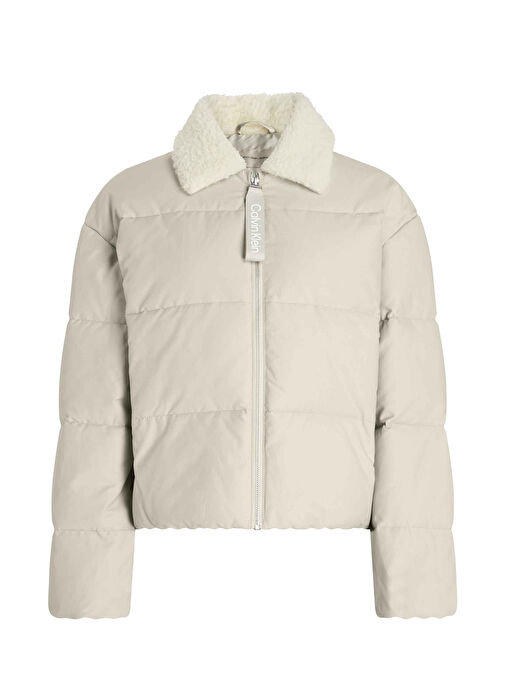 Calvin Klein Jeans Taş Kadın Dik Yaka Standart Fit Puffer Mont AVIATOR  PUFFER
