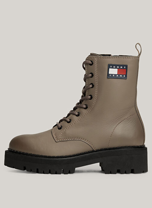 Tommy Hilfiger Gri Kadın Deri Bot EN0EN02628PKC - Görsel 2