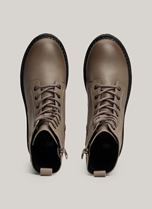 Tommy Hilfiger Gri Kadın Deri Bot EN0EN02628PKC - Görsel 5