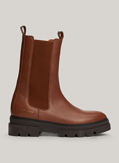 Tommy Hilfiger Kahverengi Kadın Deri Bot FW0FW06730GPK - Görsel 2