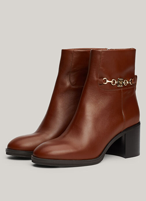 Tommy Hilfiger Kahverengi Kadın Deri Bot FW0FW08183GPK - Görsel 4