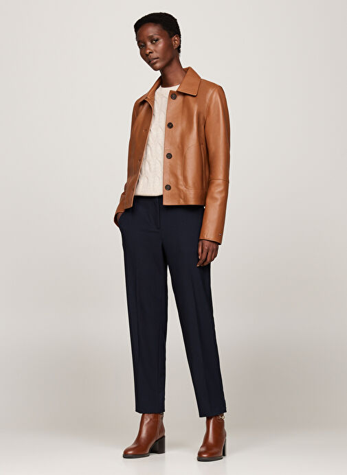 Tommy Hilfiger Kahverengi Kadın Deri Bot FW0FW08183GPK - Görsel 6