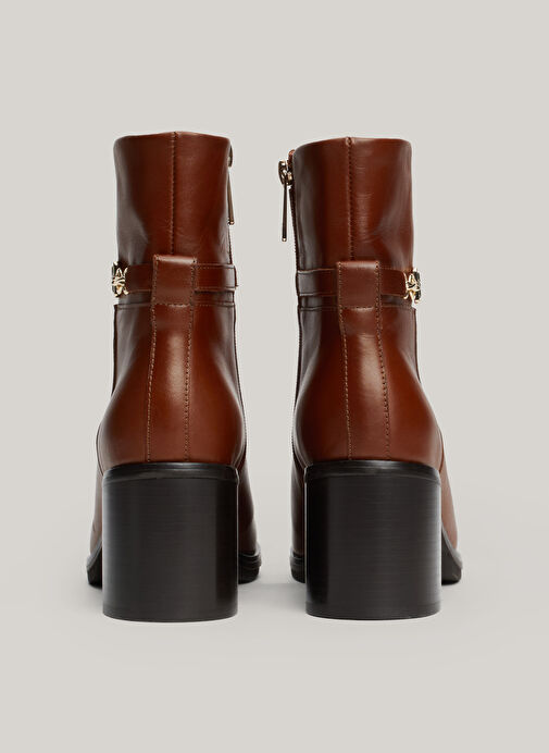 Tommy Hilfiger Kahverengi Kadın Deri Bot FW0FW08183GPK - Görsel 8