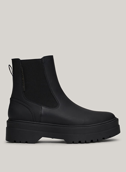 Tommy Hilfiger Siyah Kadın Deri Bot FW0FW08162BDS - Görsel 2