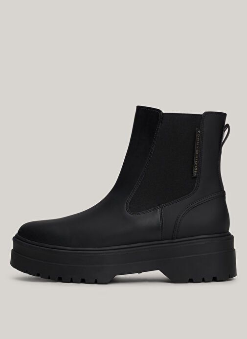 Tommy Hilfiger Siyah Kadın Deri Bot FW0FW08162BDS - Görsel 3
