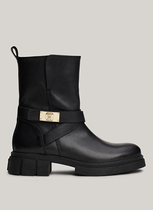 Tommy Hilfiger Siyah Kadın Deri Bot FW0FW08313BDS - Görsel 2