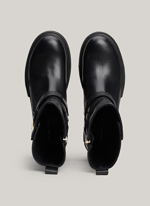 Tommy Hilfiger Siyah Kadın Deri Bot FW0FW08313BDS - Görsel 6