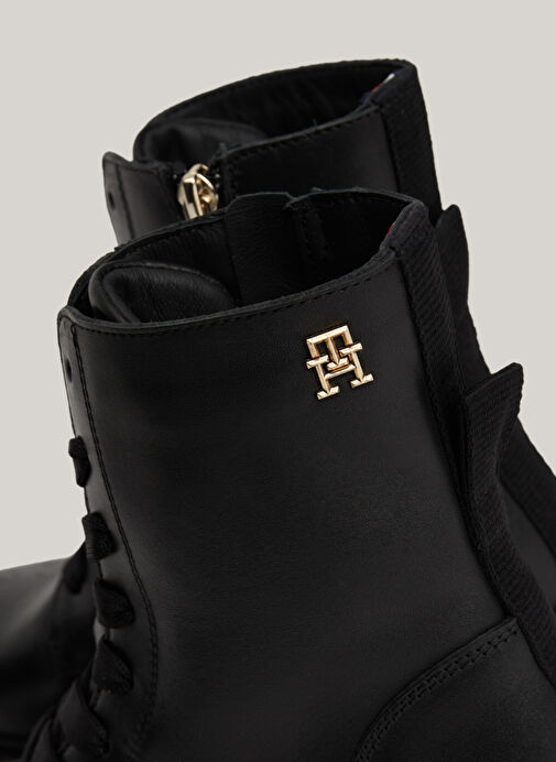 Tommy Hilfiger Siyah Kadın Deri Bot FW0FW08305BDS - Görsel 5