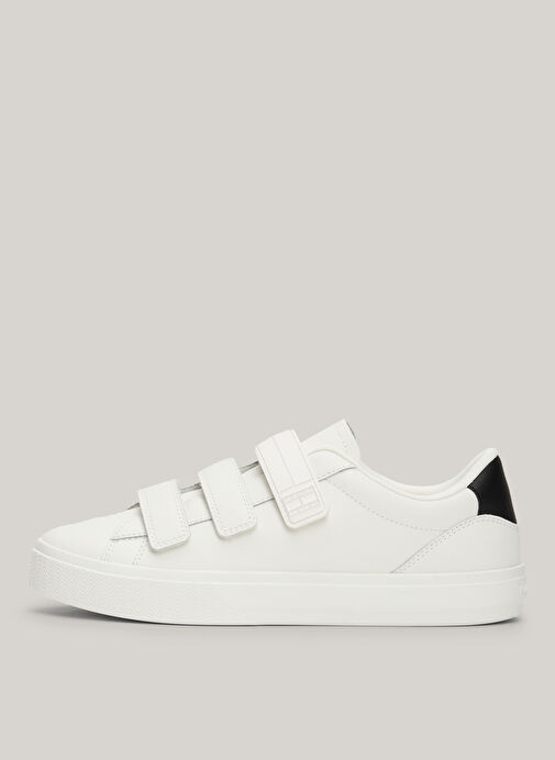 Tommy Hilfiger Beyaz-Siyah Kadın Deri Sneaker EN0EN02568YBL - Görsel 3