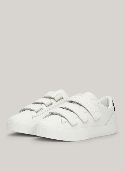 Tommy Hilfiger Beyaz-Siyah Kadın Deri Sneaker EN0EN02568YBL - Görsel 4