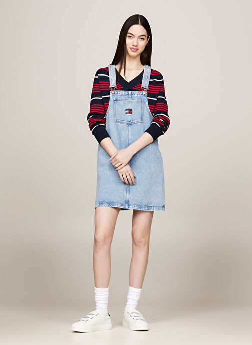 Tommy Hilfiger Beyaz-Siyah Kadın Deri Sneaker EN0EN02568YBL - Görsel 6