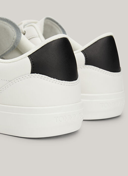 Tommy Hilfiger Beyaz-Siyah Kadın Deri Sneaker EN0EN02568YBL - Görsel 7