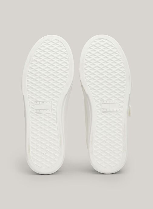 Tommy Hilfiger Beyaz-Siyah Kadın Deri Sneaker EN0EN02568YBL - Görsel 8