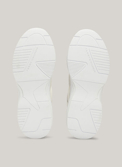 Tommy Hilfiger Beyaz - Krem Kadın Deri Sneaker FW0FW07996YBS - Görsel 6