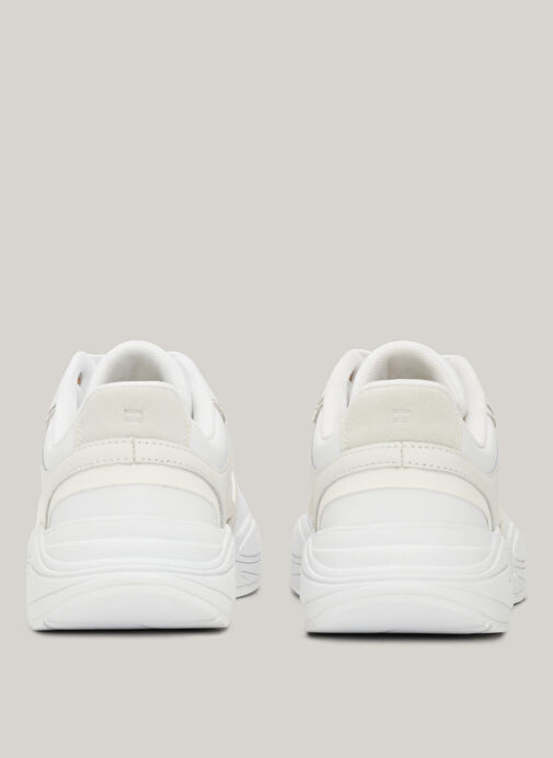 Tommy Hilfiger Beyaz - Krem Kadın Deri Sneaker FW0FW07996YBS - Görsel 7