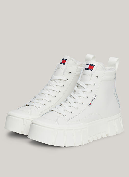 Tommy Hilfiger Tommy Hilfiger Beyaz Kadın Deri Sneaker EN0EN02609YBL | Boyner Beyaz - 4. görsel