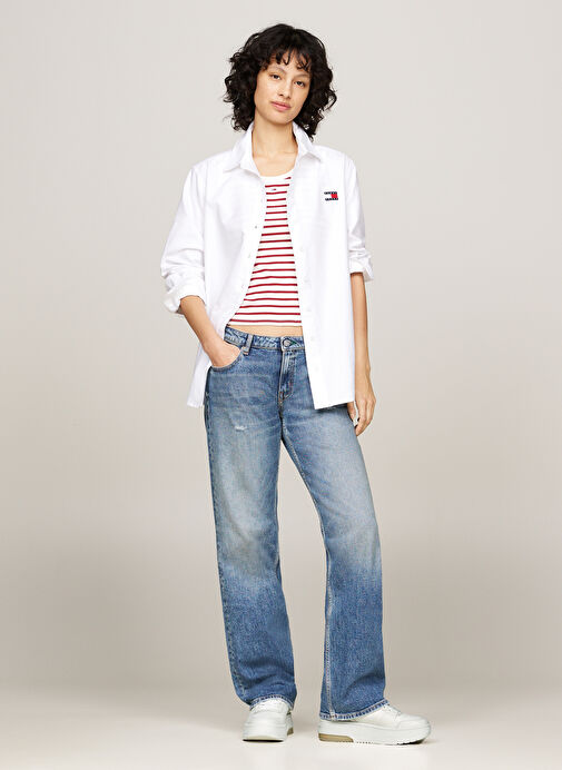 Tommy Hilfiger Tommy Hilfiger Krem Kadın Deri Sneaker EN0EN02592P06 | Boyner Krem - 6. görsel