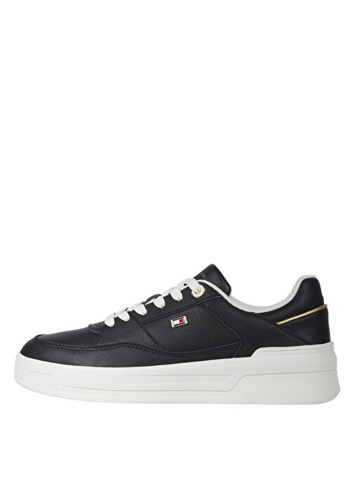Tommy Hilfiger Siyah Kadın Deri Sneaker FW0FW08261BDS - Görsel 2