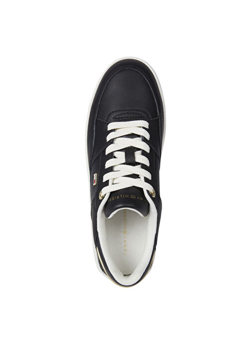 Tommy Hilfiger Siyah Kadın Deri Sneaker FW0FW08261BDS - Görsel 4