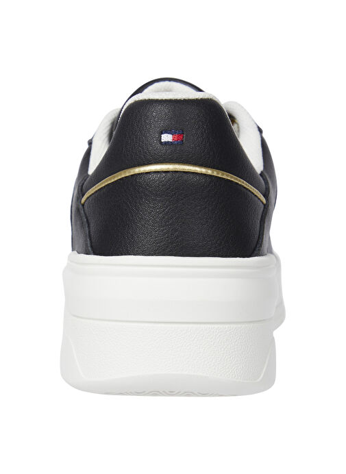 Tommy Hilfiger Siyah Kadın Deri Sneaker FW0FW08261BDS - Görsel 5