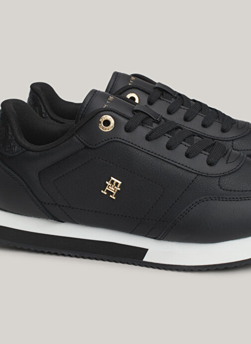 Tommy Hilfiger Siyah Kadın Deri Sneaker FW0FW08285BDS - Görsel 5
