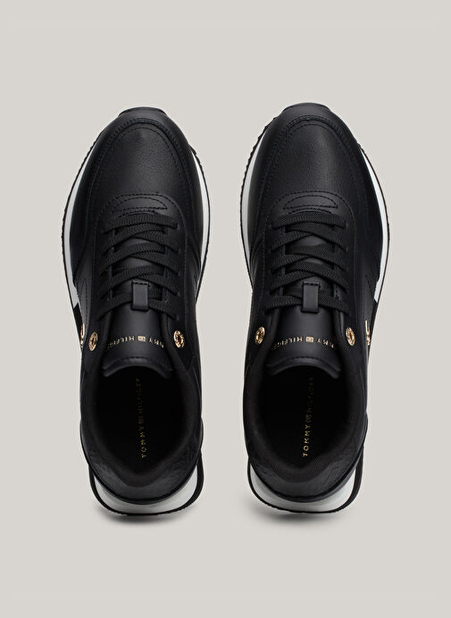 Tommy Hilfiger Siyah Kadın Deri Sneaker FW0FW08285BDS - Görsel 6