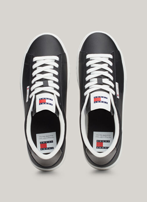 Tommy Hilfiger Siyah Kadın Deri Sneaker EN0EN02686BDS - Görsel 6