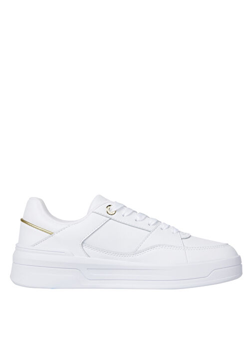 Tommy Hilfiger Beyaz Kadın Deri Sneaker FW0FW08261YBS - Görsel 3