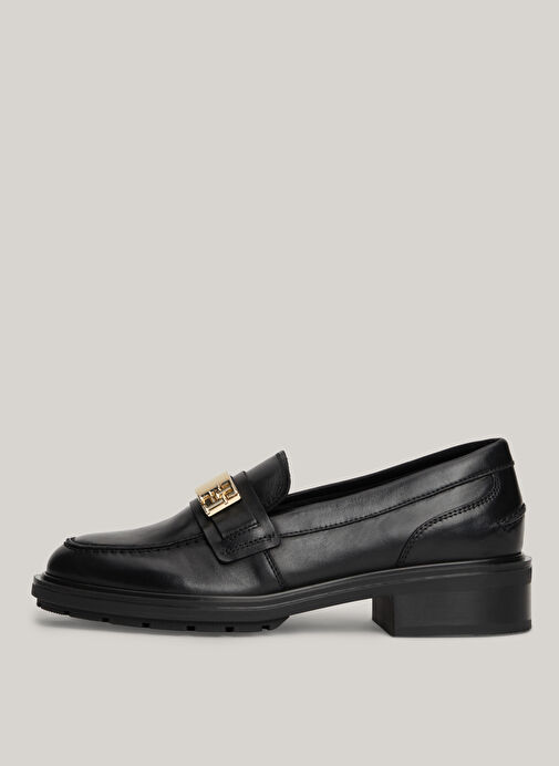 Tommy Hilfiger Siyah Kadın Deri Loafer FW0FW08257BDS - Görsel 3