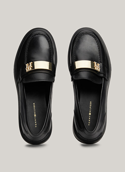 Tommy Hilfiger Siyah Kadın Deri Loafer FW0FW08257BDS - Görsel 6