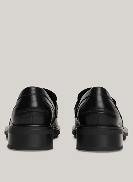 Tommy Hilfiger Siyah Kadın Deri Loafer FW0FW08257BDS - Görsel 7