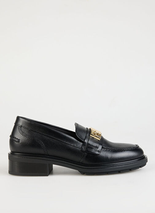 Tommy Hilfiger Siyah Kadın Deri Loafer FW0FW08257BDS - Görsel 9