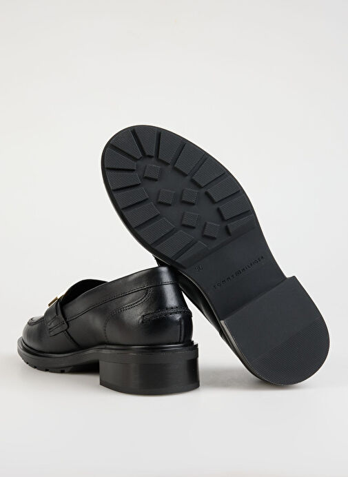 Tommy Hilfiger Siyah Kadın Deri Loafer FW0FW08257BDS - Görsel 12