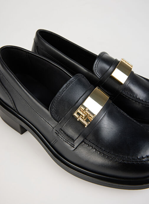 Tommy Hilfiger Siyah Kadın Deri Loafer FW0FW08257BDS - Görsel 13