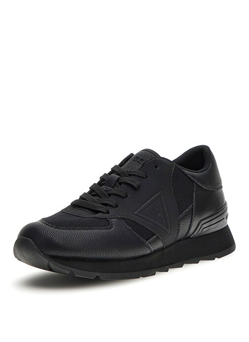 Guess Siyah Erkek deri Sneaker FMFFANELE12 - Görsel 3