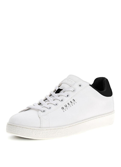Guess Beyaz-Siyah Erkek Deri Sneaker FMTNOLFAB12 - Görsel 3