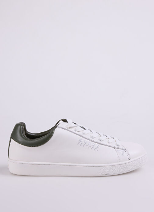 Guess Beyaz-Yeşil Erkek Deri Sneaker FMTNOLFAB12 - Görsel 2