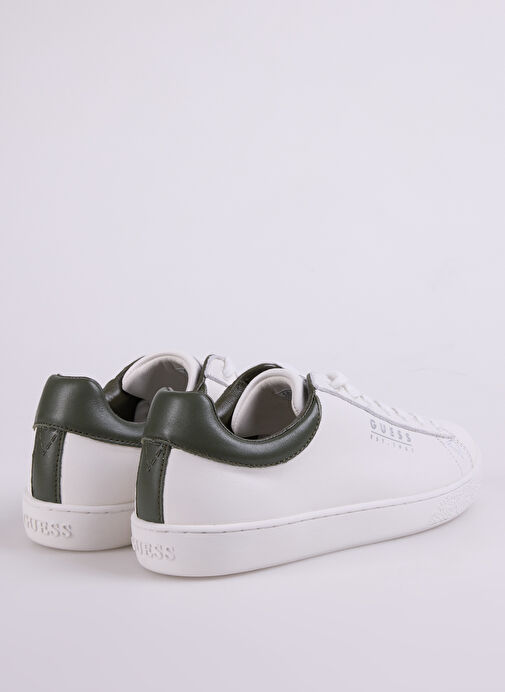 Guess Beyaz-Yeşil Erkek Deri Sneaker FMTNOLFAB12 - Görsel 4