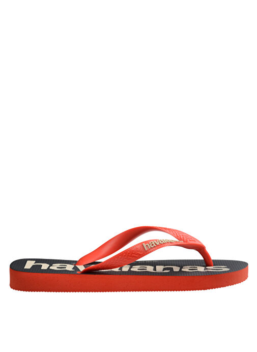 Havaianas Siyah-Kırmızı Erkek Plaj Terliği HAV. TOP LOGOMANIA 2 BLOOD ORANGE - Görsel 4