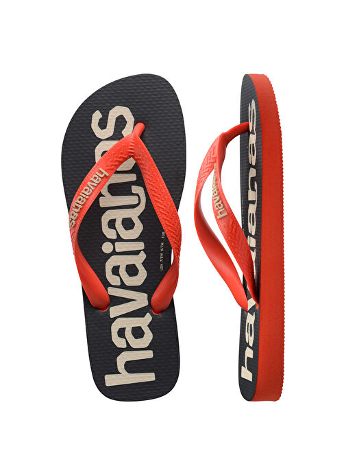 Havaianas Siyah-Kırmızı Erkek Plaj Terliği HAV. TOP LOGOMANIA 2 BLOOD ORANGE - Görsel 6