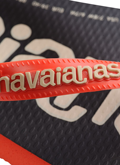 Havaianas Siyah-Kırmızı Erkek Plaj Terliği HAV. TOP LOGOMANIA 2 BLOOD ORANGE - Görsel 7