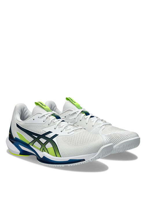 Asics 1041A438-102 SOLUTION SPEED FF 3 Mavi - Beyaz - Sarı Erkek Tenis Ayakkabısı - Görsel 4