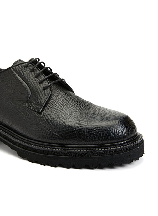 Divarese Siyah Erkek Deri Klasik Ayakkabı DVHLA1-5FW - Görsel 7